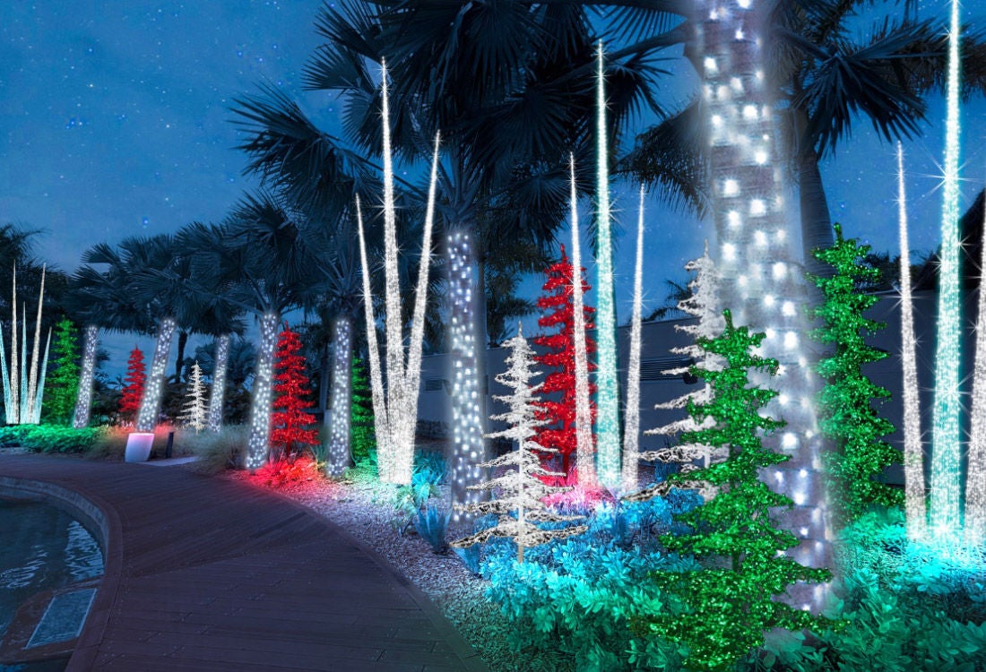 Seminole Hard Rock Hollywood Christmas lights