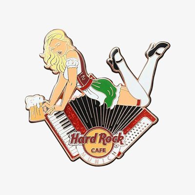 Munich Accordion Girl Pin
