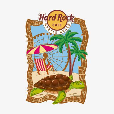 Myrtle Beach Turtle Beach Scene Pin