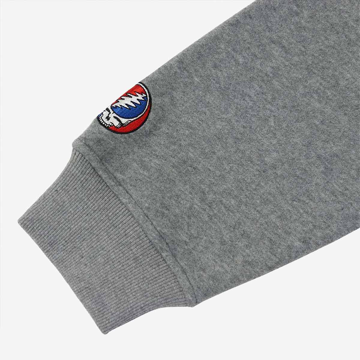 Grateful Dead Lightning Bolt Skull Hoodie in Grey image number 6